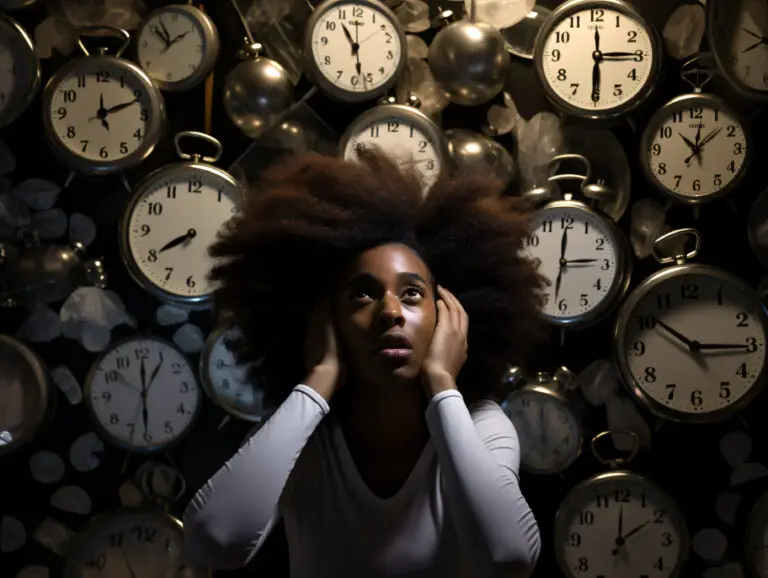 Person Feeling Anxiety Induced By Clock Time 768x578